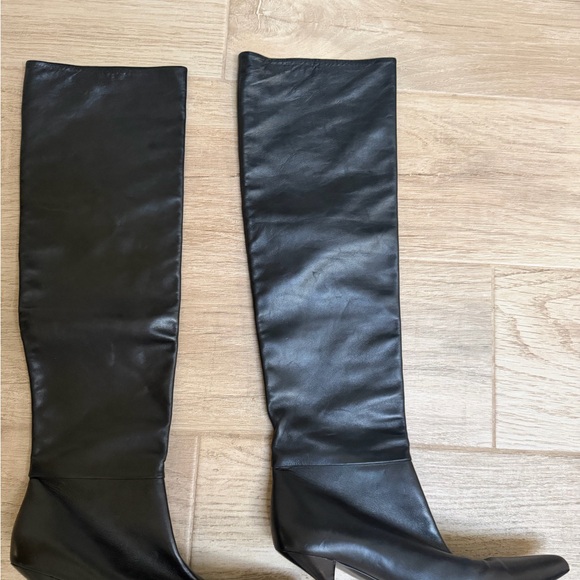 The Row Bourgeoise Leather Knee-High Boots - Picture 2 of 9